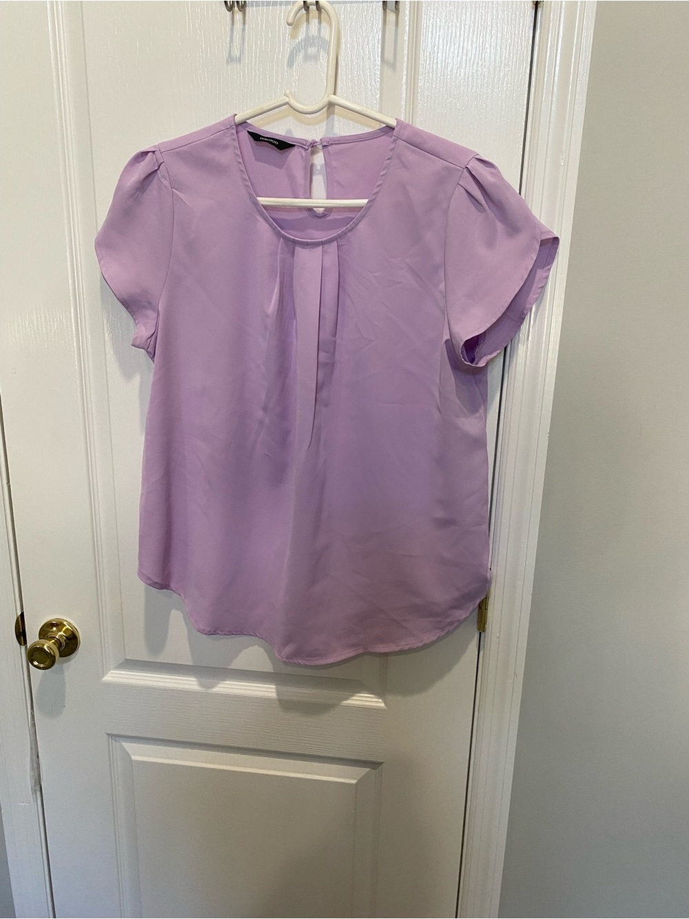 Lilac Short-Sleeve Blouse - Women Tops